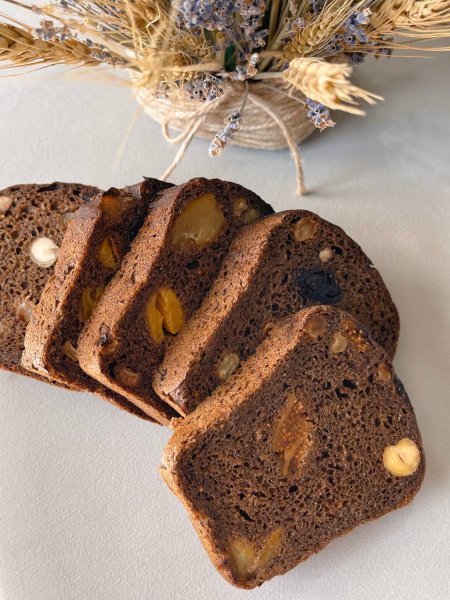 Хлеб заварной "Гурман" с фруктами и орехами | Истринская Сыроварня ОЛЕГА СИРОТЫ