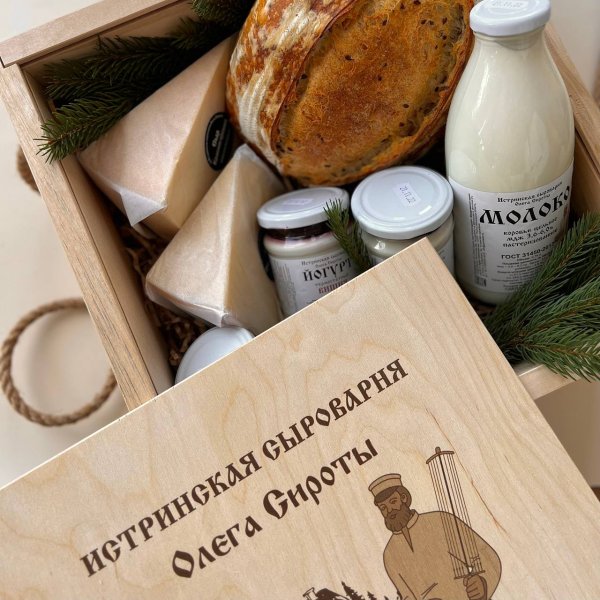 Подарочная деревянная коробка "Собери сам"  | Истринская Сыроварня ОЛЕГА СИРОТЫ